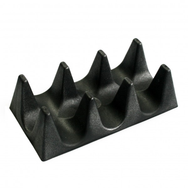 PORTA-TACOSHELLS de plástico negro para 3 Tacoshells, cm