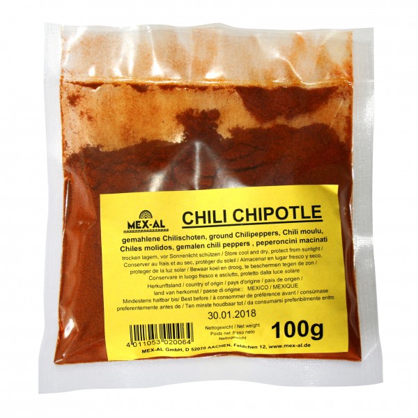 CHILES CHIPOTLE, gemahlen 100g Beutel