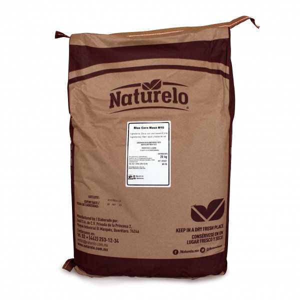 NATURELO MASA HARINA AZUL de MAIZ para tortillas 20kg saco (GMO-FREE)