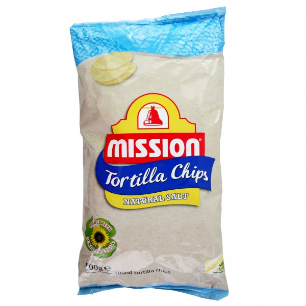 ROUND TORTILLACHIPS MISSION, chips de maïs rondes, 500g sachet