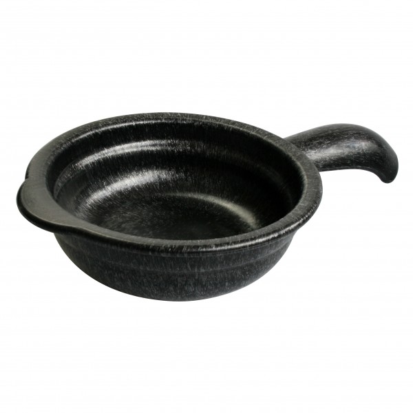 SALSERA with handle, stackable, black plastic, 100ml Ø10cm H=4cm