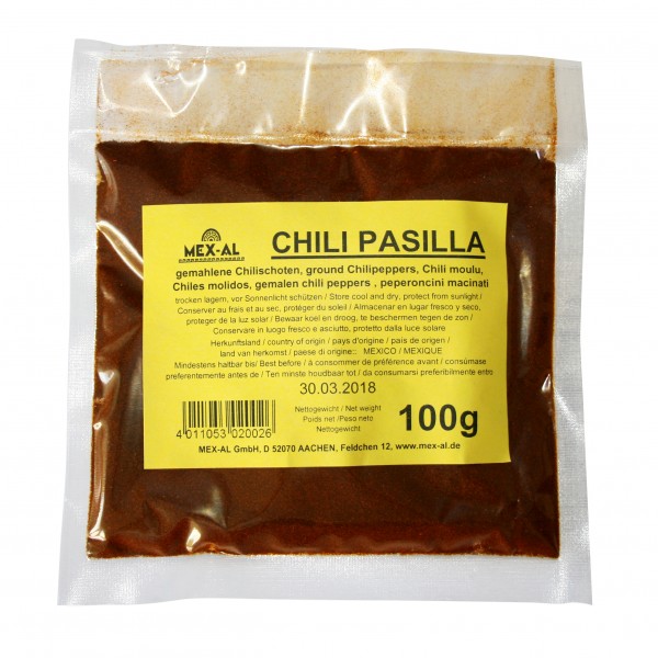 CHILES PASILLA gemahlen, 100g Beutel